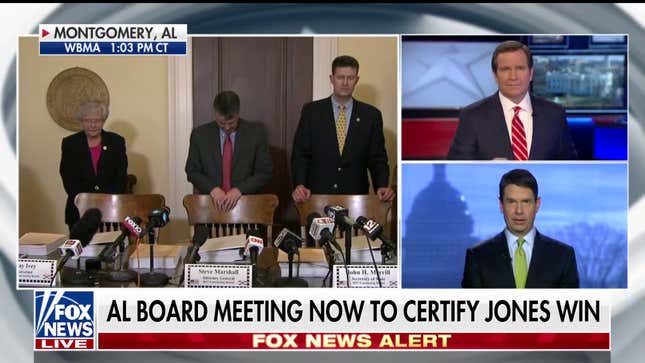 Alabama Republicans Pray Over Roy Moore’s Racist Voter-Fraud Lawsuit. God Responds, ‘Roy, Bye’