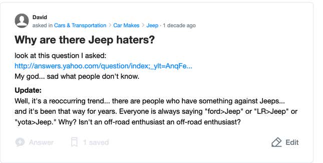 Here Are The Dumbest Car Questions I Asked On Yahoo Answers As An Awkward Teenager 8580