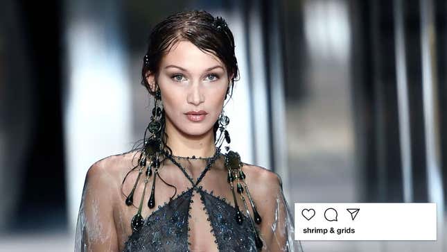 Bella Hadid on the runway