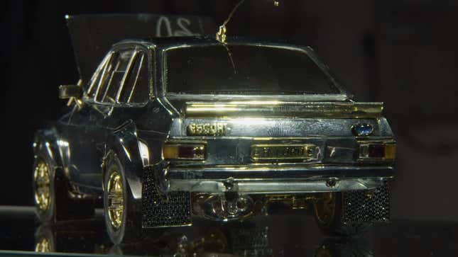 Image for article titled I Am So Here for This Tiny Ford Escort Model Made of $90,000 in Silver, Gold and Diamonds