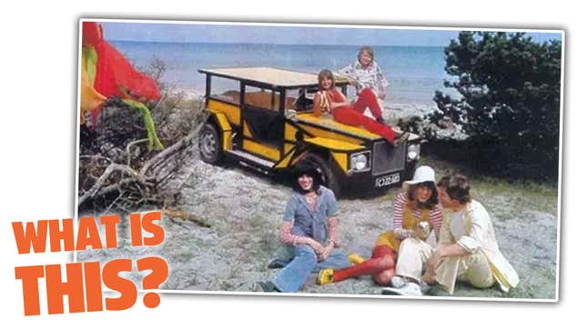 Image for article titled Go Ahead And Try To Guess What Car This Bonkers Beach Buggy Is Based On