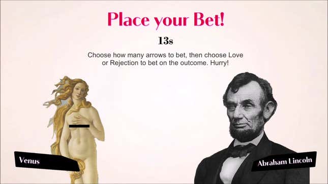 A Game Where You Bet On Whether Historical Figures And Indie Game Heroes Will Fall In Love<em></em>