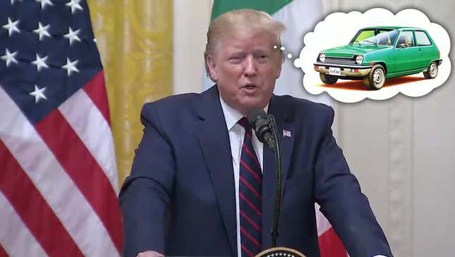 Image for article titled Someone Tell The President He Can&#39;t Actually Buy A New LeCar