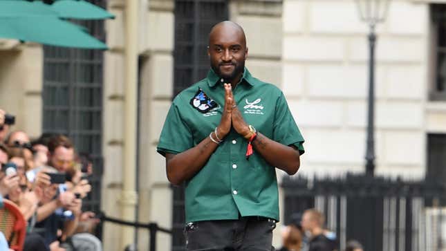 Virgil Abloh walks the runway during the Louis Vuitton Menswear Spring Summer 2020 show on June 20, 2019, in Paris, France.