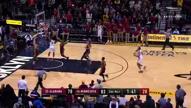 Alabama Forced To Play More Than Ten Minutes With Only Three Players, Nearly Comes Back To Win