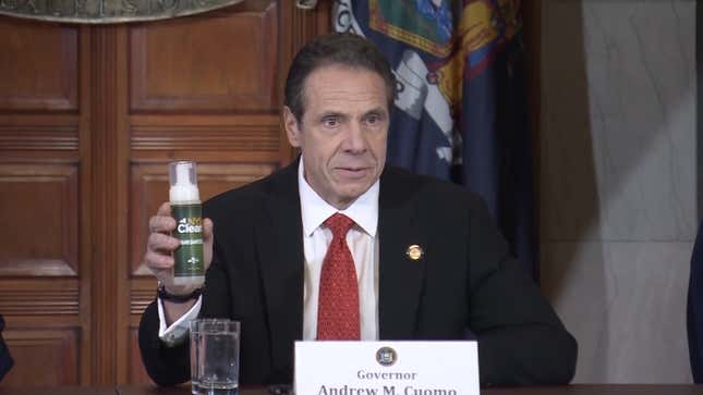 Image for article titled To Combat Price Gouging, New York Gov. Andrew Cuomo Introduces State-Sanctioned Hand Sanitizer Made from Cheap Prison Labor: &#39;We Are Problem Solvers&#39;