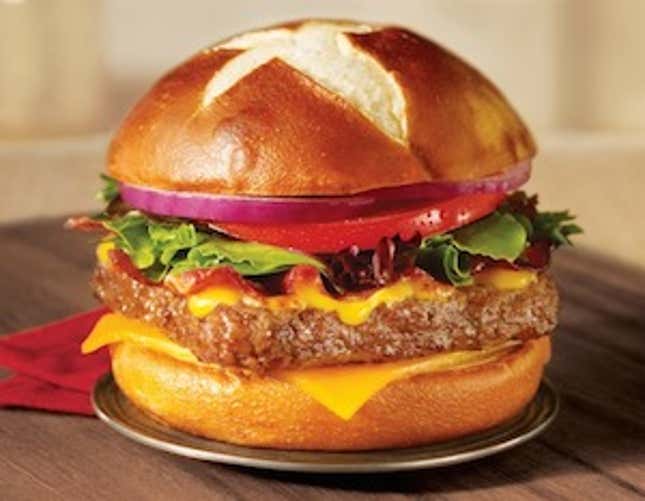 Image for article titled Fast-Food Fight: Subway's Pulled Pork Vs. Wendy's Pretzel Bacon Burger