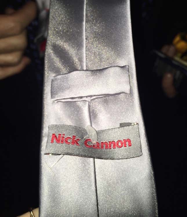 Jimmy’s Nick Cannon tie. (Image by Ellie Shechet)