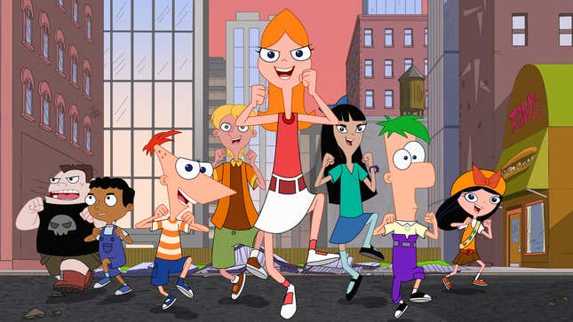 Candace leads the Phineas and Ferb crew. 