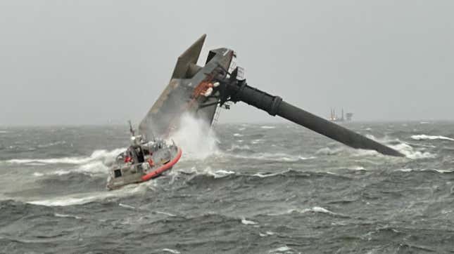 Image for article titled Commercial Vessel Capsizes In Rough Waters Off Louisiana; 6 Rescued, 13 Unaccounted For [Update: 1 Dead]