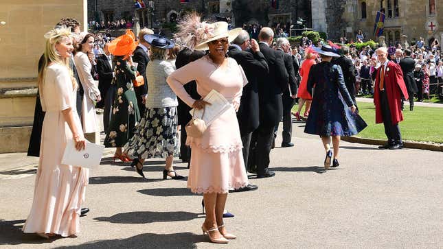 Oprah Winfrey at Harry and Meghan’s wedding.