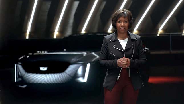 Crystal Windham, Cadillac’s director of interior design, shows off the upcoming Celestiq.