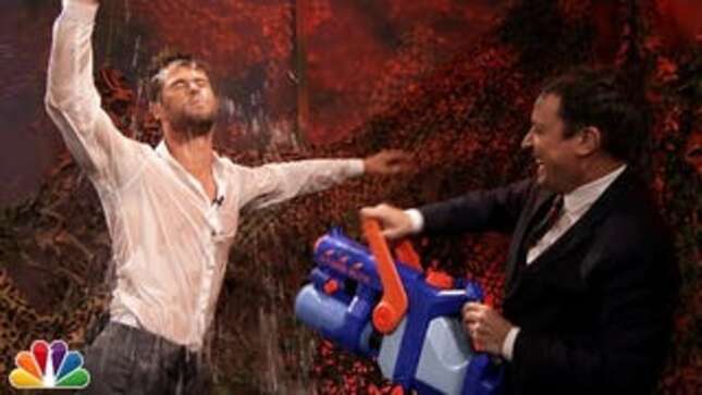 Chris Hemsworth Soaks His Shirt, America's Panties During <i>Tonight Show</i>