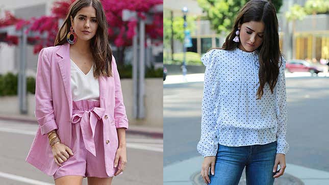 The Drop Women’s Orchid Pink Oversized Turn-up Sleeve Blazer by @paolaalberdi
The Drop Women’s Ivory Loose Fit Polka Dot Ruffled Blouse by @paolaalberdi