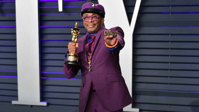  Spike Lee, winner of Adapted Screenplay for ‘’BlacKkKlansman”, attends the 2019 Vanity Fair Oscar Party on February 24, 2019 in Beverly Hills, California.