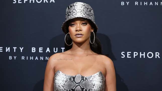 Rihanna attends the Fenty Beauty by Rihanna Anniversary Event on October 3, 2018 in Sydney, Australia.