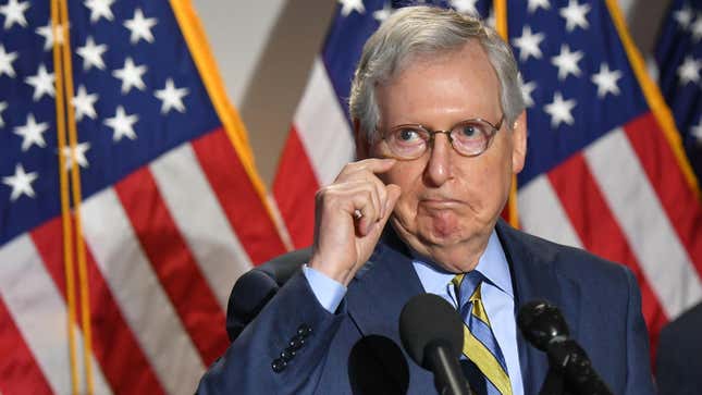 Image for article titled McConnell Doesn&#39;t Care About Section 230 or the Election—Just Keeping Your Relief Check Small