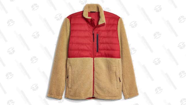 Gap Mix-Fabric Sherpa Full-Zip Jacket, $90