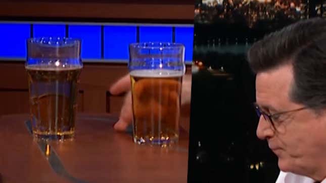 Tom Brady Chugs "Beer" On <i>Late Show</i>