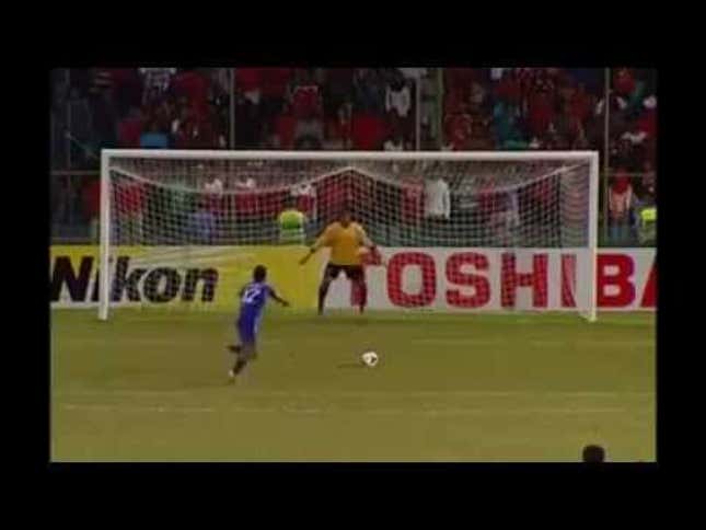 Player Taking Penalty Kick Falls On His Face, Gets Up, Scores Anyway