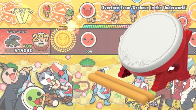 Image for article titled My New Exercise Regimen Is A Plastic Taiko Drum Controller