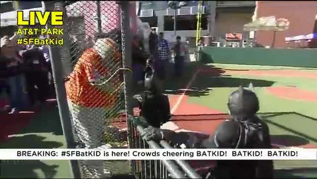 Batkid Goes To AT&T Park To Rescue The Giants' Mascot