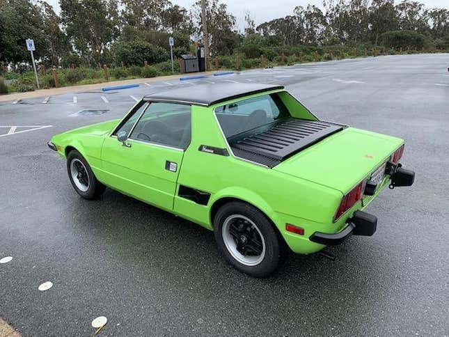 Image for article titled At $7,499, Could This Kermit Colored 1974 Fiat X1/9 Make it Easy Being Green?