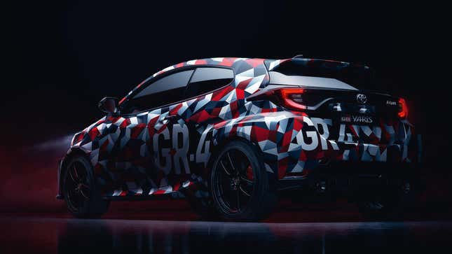 Image for article titled Toyota Teases AWD Rally-Inspired Yaris GR-4 Hot Hatch And It&#39;s So Good