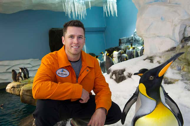 Image for article titled Which Athlete Was The Best At Hanging Out With A Penguin?