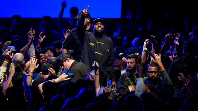 Kanye West performs onstage during his “Jesus Is King” album and film experience at The Forum on October 23, 2019 in Inglewood, California. 