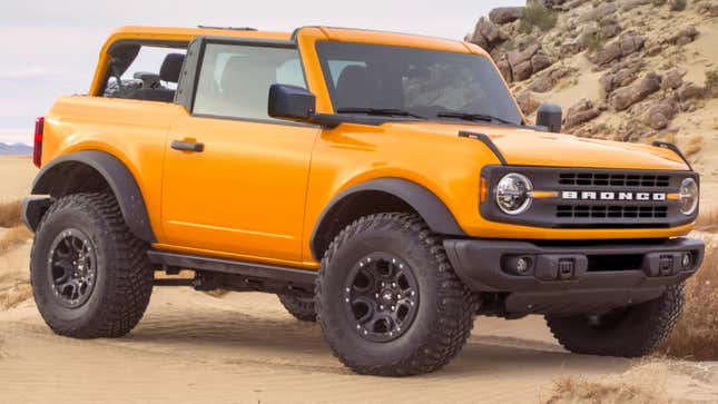 Image for article titled Goodyear Wrangler Tires On The 2021 Ford Bronco Won&#39;t Say Wrangler On The Outside