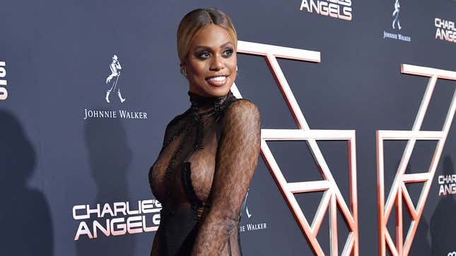  Laverne Cox attends the premiere of Columbia Pictures’ “Charlie’s Angel’s” on November 11, 2019 in Los Angeles, California.