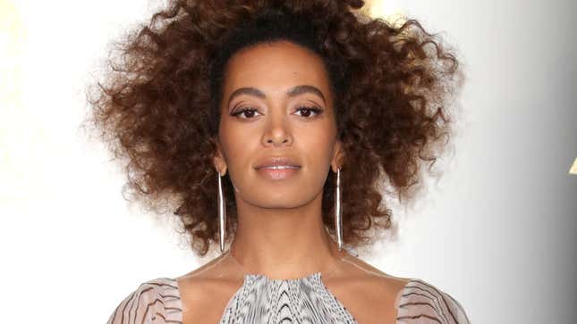 Solange Knowles, winner of Best R&amp;B Performance for ‘Cranes in the Sky,’ poses in the press room during The 59th GRAMMY Awards at STAPLES Center on Feb. 12, 2017, in Los Angeles.