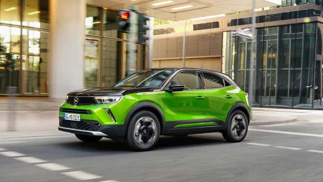 Image for article titled Opel Will Risk Becoming A 'Hello, Fellow Kids' Meme To Sell You A Mokka-E