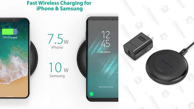 RAVPower Fast Wireless Charger | $12 | Amazon | Clip the coupon on the page and use the promo code KINJAD86