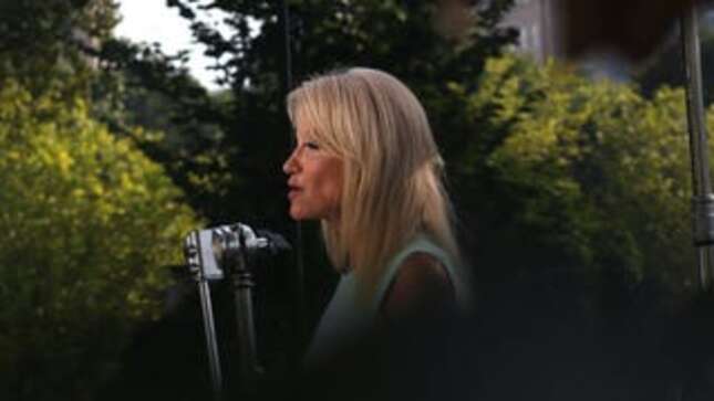 Image for article titled Kellyanne Conway Hummed a Taylor Swift Song on Fox News Because Only Bad Things Happen Now