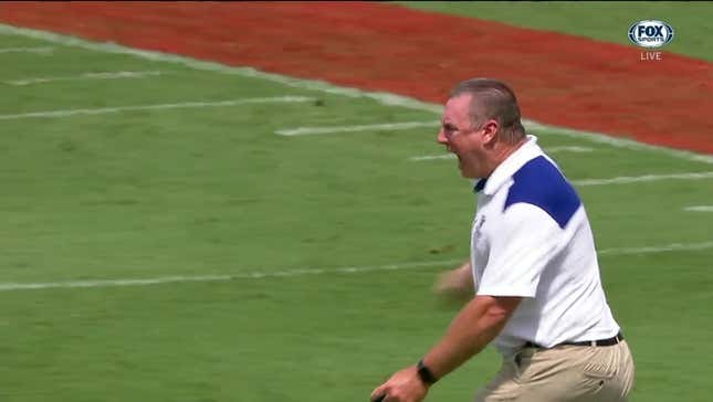 Georgia State Coach Shawn Elliott Tore His Biceps Celebrating Touchdown In 41-7 Loss