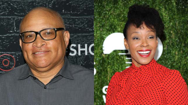 Larry Wilmore attends the FYC red carpet event of “Desus &amp; Mero” on April 24, 2019 in Los Angeles, California. ; Amber Ruffin attends God’s Love We Deliver 12th Annual Golden Heart Awards on October 16, 2018 in New York City. 