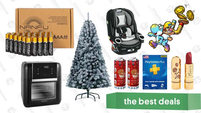 Image for article titled Friday&#39;s Best Deals: Insignia Air Fryer, 48 AAA Batteries, Graco 4Ever DLX Car Seat, PlayStation Plus, Flocked Snow Christmas Tree, Daelman&#39;s Stroopwafels, and More