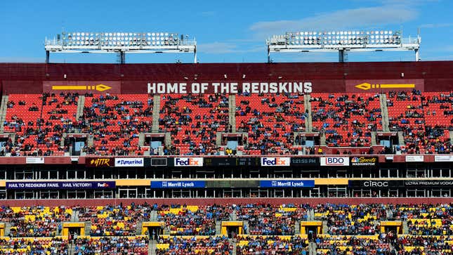 Image for article titled Washington ‘Redskins’ Will Retire Racist Name After 'Thorough Investigation' (into Cost of Printing New Merch)