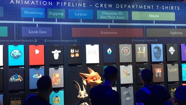 Some of the coolest t-shirts at D23 were not for sale. Image: Germain Lussier/Gizmodo