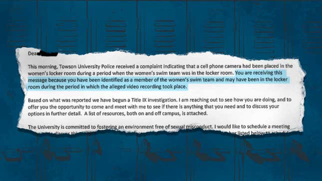 Image for article titled How Towson University Handled Its Locker Room Recording Scandal