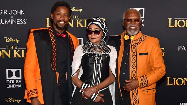 Image for article titled All the Animal Print, Metallics, Feathers and Beyoncé at The Lion King Premiere