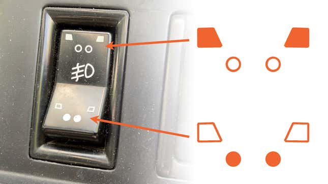 Image for article titled This May Be The Best-Designed Fog Lamp Switch I&#39;ve Ever Seen