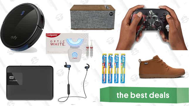 Image for article titled Friday&#39;s Best Deals: Google Nest Mini, Western Digital Hard Drives, Overwatch Switch Controller, Status Audio Bluetooth Headphones, Colgate LED Teeth Whitening Kit, and More