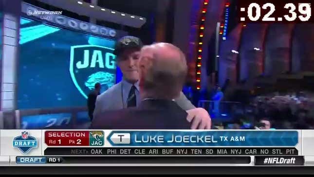 Who Hugged The NFL Commissioner Longest At Last Night's Draft?