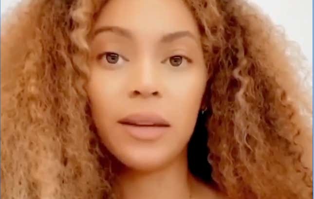 Beyoncé speaks in a rare Instagram Live.