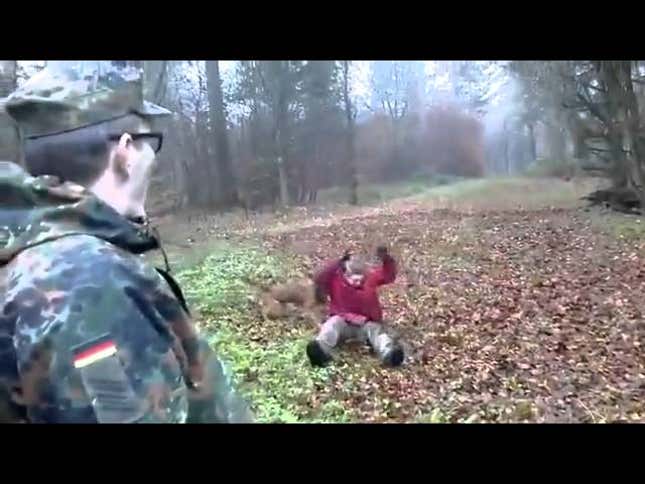 Dog Destroys Man With Perfect Tackle