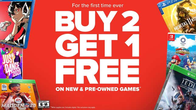 Buy 2, Get 1 Free on Used &amp; New Games | GameStop