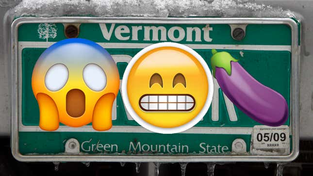 Image for article titled Vermont Might Become The First U.S. State With Emoji Vanity Plates